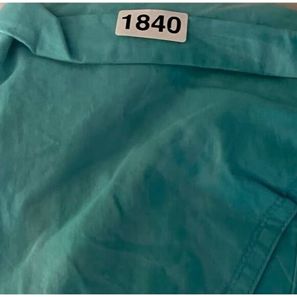 Aeropostale Midi Twill Short Size 2 Aqua Blue Green Cuffed Pockets Zipper - Picture 8 of 8